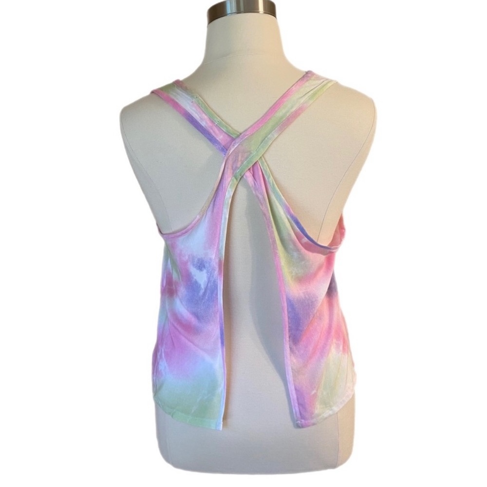 Spoiled Pastel Tie-Dye Open Back Flowy Tank Top - size XL - NWOT - Picture 2 of 8